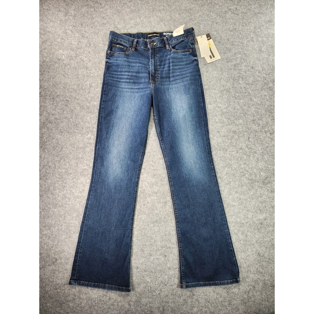 DKYN Jeans Womens 32/14 Boreum High Rise Flare Blue Dark‎ Wash Denim